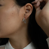 Graduated Bezel Earrings