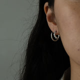 Graduated Bezel Earrings